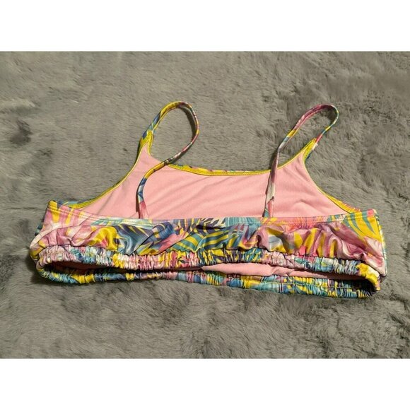 Art Class Target Girls XL 14/16 Yellow Tropical Floral Bikini 2-Piece Set - Picture 4 of 8
